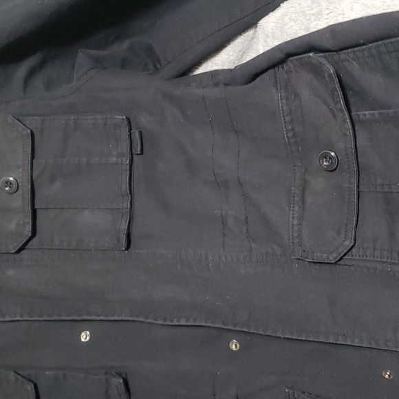 Econew. Vintage Black Field Style; Warm Jacket; Adjustable; Distressed. Size M - Picture 6 of 16